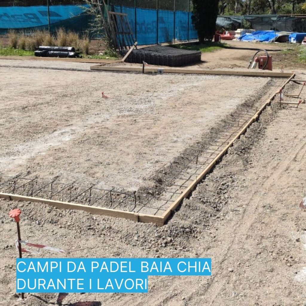 costruzione campi da padel Chia Laguna
